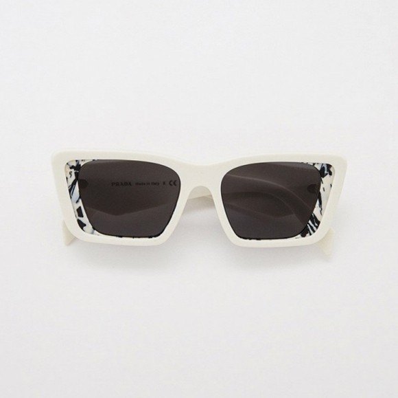 NEW PRADA PR08YSF WOMEN'S WHITE SUNGLASSES  PR 08YSF 02V5S0 NEW PR08YS - Picture 8 of 12